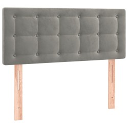 vidaXL Kopfteil Hellgrau 80x5x78/88 cm Samt