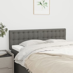 vidaXL Kopfteile 2 Stk. Dunkelgrau 72x5x78/88 cm Stoff