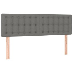 vidaXL Kopfteile 2 Stk. Dunkelgrau 72x5x78/88 cm Stoff