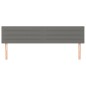 vidaXL Kopfteile 2 Stk. Dunkelgrau 90x5x78/88 cm Stoff