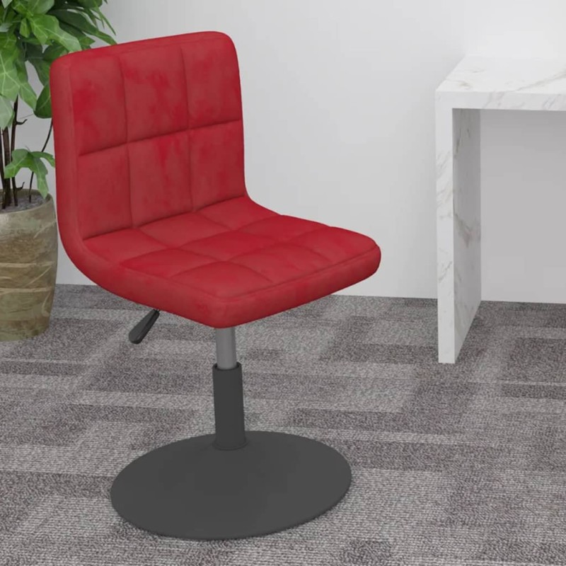 vidaXL Drehbarer Barhocker Weinrot Samt vidaXL Drehbarer Barhocker Weinrot Samt