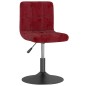 vidaXL Drehbarer Barhocker Weinrot Samt vidaXL Drehbarer Barhocker Weinrot Samt