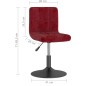 vidaXL Drehbarer Barhocker Weinrot Samt vidaXL Drehbarer Barhocker Weinrot Samt