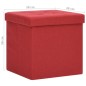 vidaXL Hocker mit Stauraum Weinrot Leinenoptik vidaXL Hocker mit Stauraum Weinrot Leinenoptik