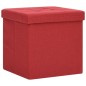 vidaXL Hocker mit Stauraum 2 Stk. Weinrot Leinenoptik vidaXL Hocker mit Stauraum 2 Stk. Weinrot Leinenoptik
