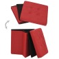 vidaXL Hocker mit Stauraum 2 Stk. Weinrot Leinenoptik vidaXL Hocker mit Stauraum 2 Stk. Weinrot Leinenoptik