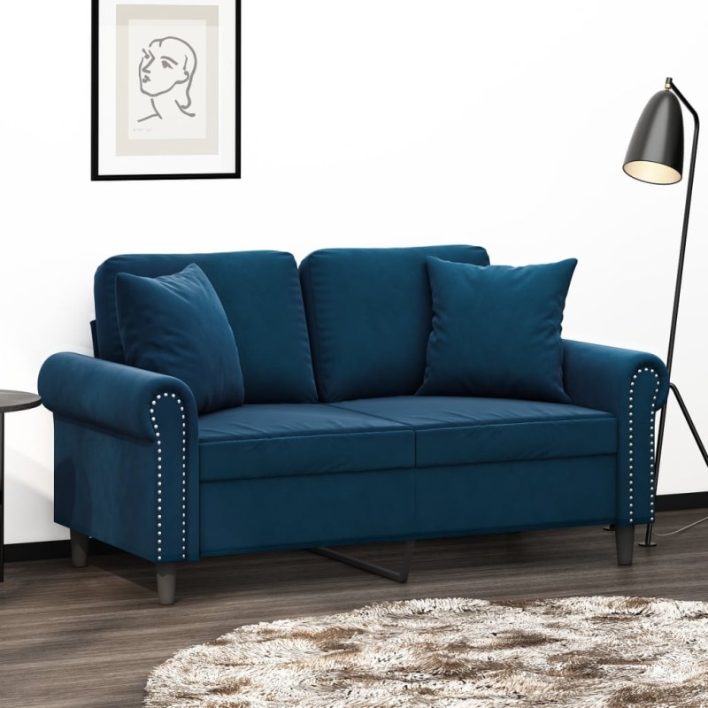 vidaXL Zierkissen 2 Stk. Blau 40x40 cm Samt vidaXL Zierkissen 2 Stk. Blau 40x40 cm Samt