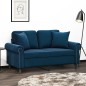 vidaXL Zierkissen 2 Stk. Blau 40x40 cm Samt vidaXL Zierkissen 2 Stk. Blau 40x40 cm Samt
