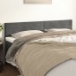 vidaXL Kopfteile 2 Stk. Dunkelgrau 80x5x78/88 cm Samt vidaXL Kopfteile 2 Stk. Dunkelgrau 80x5x78/88 cm Samt