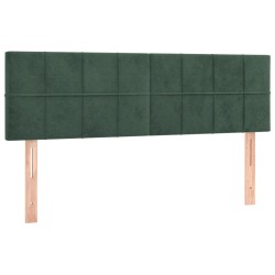 vidaXL Kopfteile 2 Stk. Dunkelgrün 72x5x78/88 cm Samt