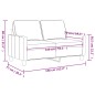 vidaXL 2-Sitzer-Sofa Dunkelgrau 140 cm Stoff vidaXL 2-Sitzer-Sofa Dunkelgrau 140 cm Stoff