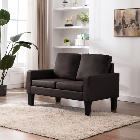 vidaXL 2-Sitzer-Sofa Braun Kunstleder