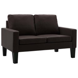 vidaXL 2-Sitzer-Sofa Braun Kunstleder
