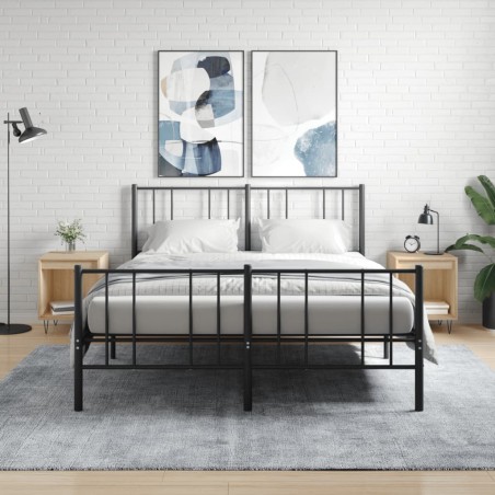 vidaXL Nachttische 2 Stk. Sonoma-Eiche 40x35x50 cm Holzwerkstoff