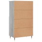 vidaXL Highboard Grau Sonoma 60x36x110 cm Holzwerkstoff vidaXL Highboard Grau Sonoma 60x36x110 cm Holzwerkstoff