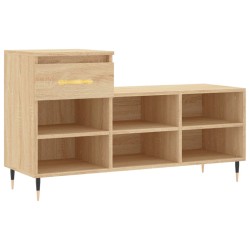 vidaXL Schuhregal Sonoma-Eiche 102x36x60 cm Holzwerkstoff