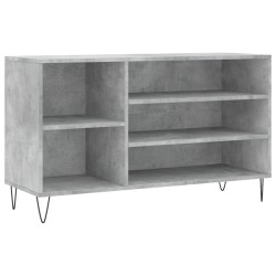 vidaXL Schuhregal Betongrau 102x36x60 cm Holzwerkstoff