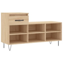 vidaXL Schuhregal Sonoma-Eiche 102x36x60 cm Holzwerkstoff