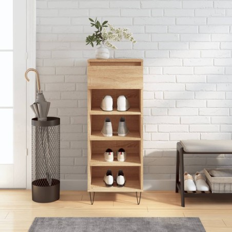 vidaXL Schuhschrank Sonoma-Eiche 40x36x105 cm Holzwerkstoff