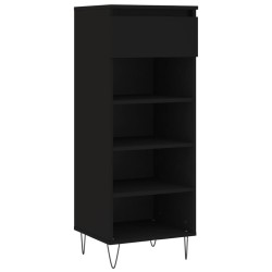 vidaXL Schuhschrank Schwarz 40x36x105 cm Holzwerkstoff