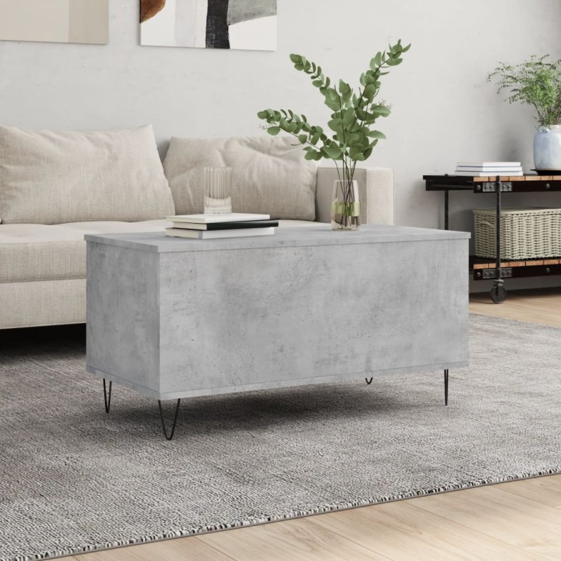 vidaXL Couchtisch Betongrau 90x44,5x45 cm Holzwerkstoff vidaXL Couchtisch Betongrau 90x44,5x45 cm Holzwerkstoff