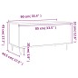 vidaXL Couchtisch Betongrau 90x44,5x45 cm Holzwerkstoff vidaXL Couchtisch Betongrau 90x44,5x45 cm Holzwerkstoff