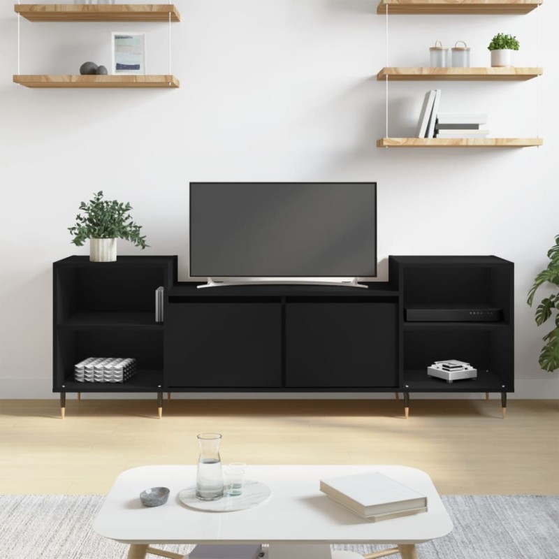 vidaXL TV-Schrank Schwarz 160x35x55 cm Holzwerkstoff vidaXL TV-Schrank Schwarz 160x35x55 cm Holzwerkstoff