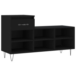 vidaXL Schuhregal Schwarz 102x36x60 cm Holzwerkstoff