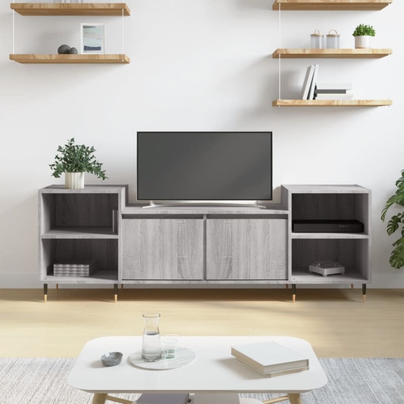 vidaXL TV-Schrank Grau Sonoma 160x35x55 cm Holzwerkstoff vidaXL TV-Schrank Grau Sonoma 160x35x55 cm Holzwerkstoff