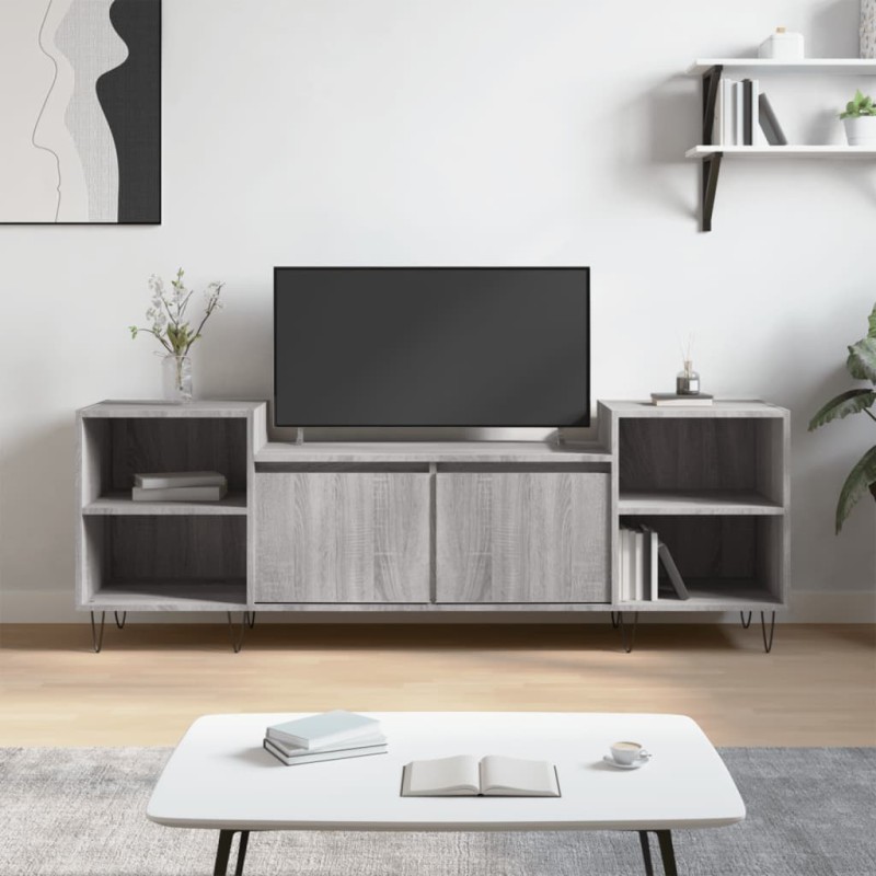 vidaXL TV-Schrank Grau Sonoma 160x35x55 cm Holzwerkstoff vidaXL TV-Schrank Grau Sonoma 160x35x55 cm Holzwerkstoff