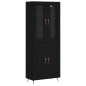 Highboard Schwarz 69,5x34x180 cm Holzwerkstoff Highboard Schwarz 69,5x34x180 cm Holzwerkstoff