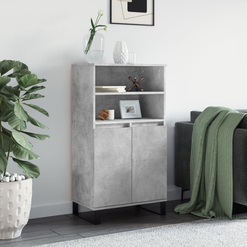 vidaXL Highboard Betongrau 60x36x110 cm Holzwerkstoff vidaXL Highboard Betongrau 60x36x110 cm Holzwerkstoff