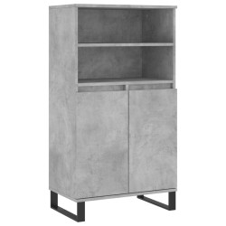 vidaXL Highboard Betongrau 60x36x110 cm Holzwerkstoff