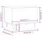 vidaXL Couchtisch Braun Eichen-Optik 60x44,5x45 cm Holzwerkstoff vidaXL Couchtisch Braun Eichen-Optik 60x44,5x45 cm Holzwerkstoff