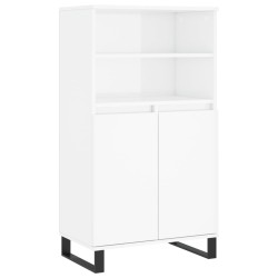 vidaXL Highboard Hochglanz-Weiß 60x36x110 cm Holzwerkstoff