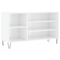 vidaXL Schuhregal Hochglanz-Weiß 102x36x60 cm Holzwerkstoff vidaXL Schuhregal Hochglanz-Weiß 102x36x60 cm Holzwerkstoff