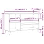 vidaXL Schuhregal Hochglanz-Weiß 102x36x60 cm Holzwerkstoff vidaXL Schuhregal Hochglanz-Weiß 102x36x60 cm Holzwerkstoff