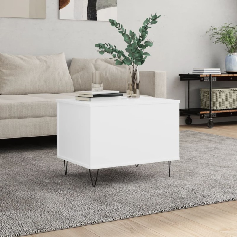 vidaXL Couchtisch Weiß 60x44,5x45 cm Holzwerkstoff vidaXL Couchtisch Weiß 60x44,5x45 cm Holzwerkstoff