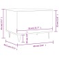 vidaXL Couchtisch Weiß 60x44,5x45 cm Holzwerkstoff vidaXL Couchtisch Weiß 60x44,5x45 cm Holzwerkstoff