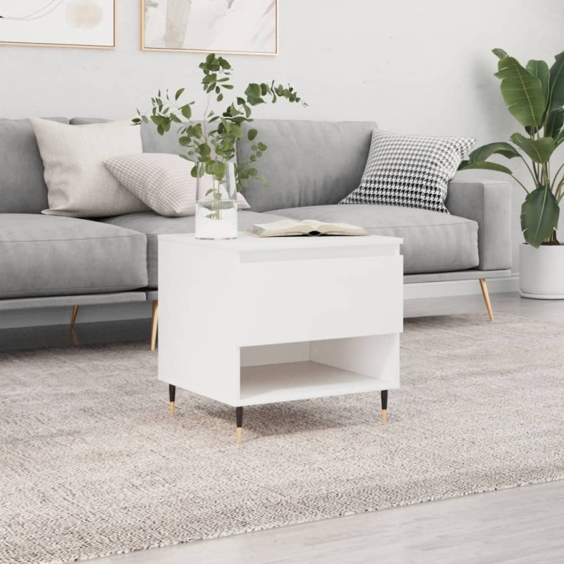 vidaXL Couchtisch Weiß 50x46x50 cm Holzwerkstoff vidaXL Couchtisch Weiß 50x46x50 cm Holzwerkstoff