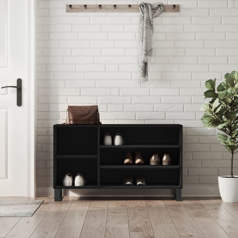 vidaXL Schuhregal Schwarz 102x36x60 cm Holzwerkstoff vidaXL Schuhregal Schwarz 102x36x60 cm Holzwerkstoff