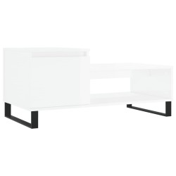 vidaXL Couchtisch Hochglanz-Weiß 100x50x45 cm Holzwerkstoff