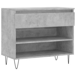 vidaXL Schuhregal Betongrau 70x36x60 cm Holzwerkstoff