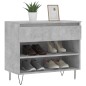 vidaXL Schuhregal Betongrau 70x36x60 cm Holzwerkstoff vidaXL Schuhregal Betongrau 70x36x60 cm Holzwerkstoff