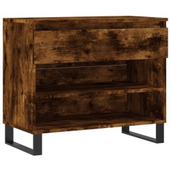 vidaXL Schuhregal Räuchereiche 70x36x60 cm Holzwerkstoff