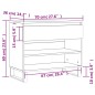 vidaXL Schuhregal Räuchereiche 70x36x60 cm Holzwerkstoff vidaXL Schuhregal Räuchereiche 70x36x60 cm Holzwerkstoff