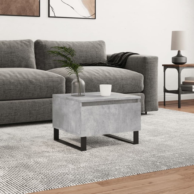 vidaXL Couchtisch Betongrau 50x46x35 cm Holzwerkstoff vidaXL Couchtisch Betongrau 50x46x35 cm Holzwerkstoff