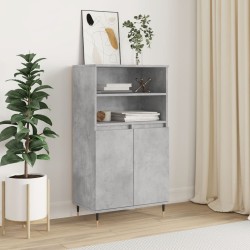 vidaXL Highboard Betongrau 60x36x110 cm Holzwerkstoff