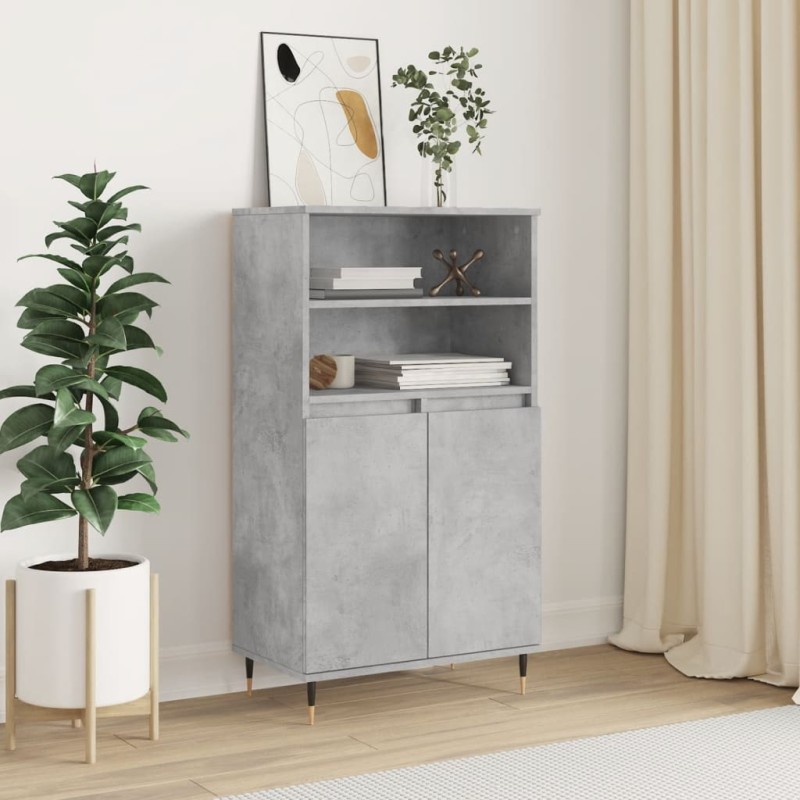 vidaXL Highboard Betongrau 60x36x110 cm Holzwerkstoff vidaXL Highboard Betongrau 60x36x110 cm Holzwerkstoff