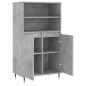 vidaXL Highboard Betongrau 60x36x110 cm Holzwerkstoff vidaXL Highboard Betongrau 60x36x110 cm Holzwerkstoff